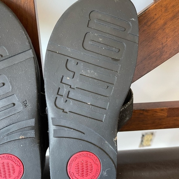 Fitflop size 7 flip flops thong toe post sandals micro wobbleboard - Picture 13 of 17